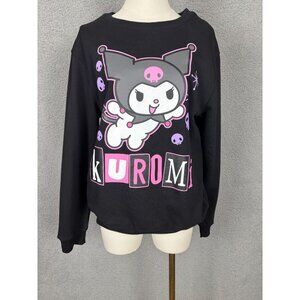 Kuromi Juniors' Kuromi Graphic Crewneck Sweatshirt Black Size Large NWT's